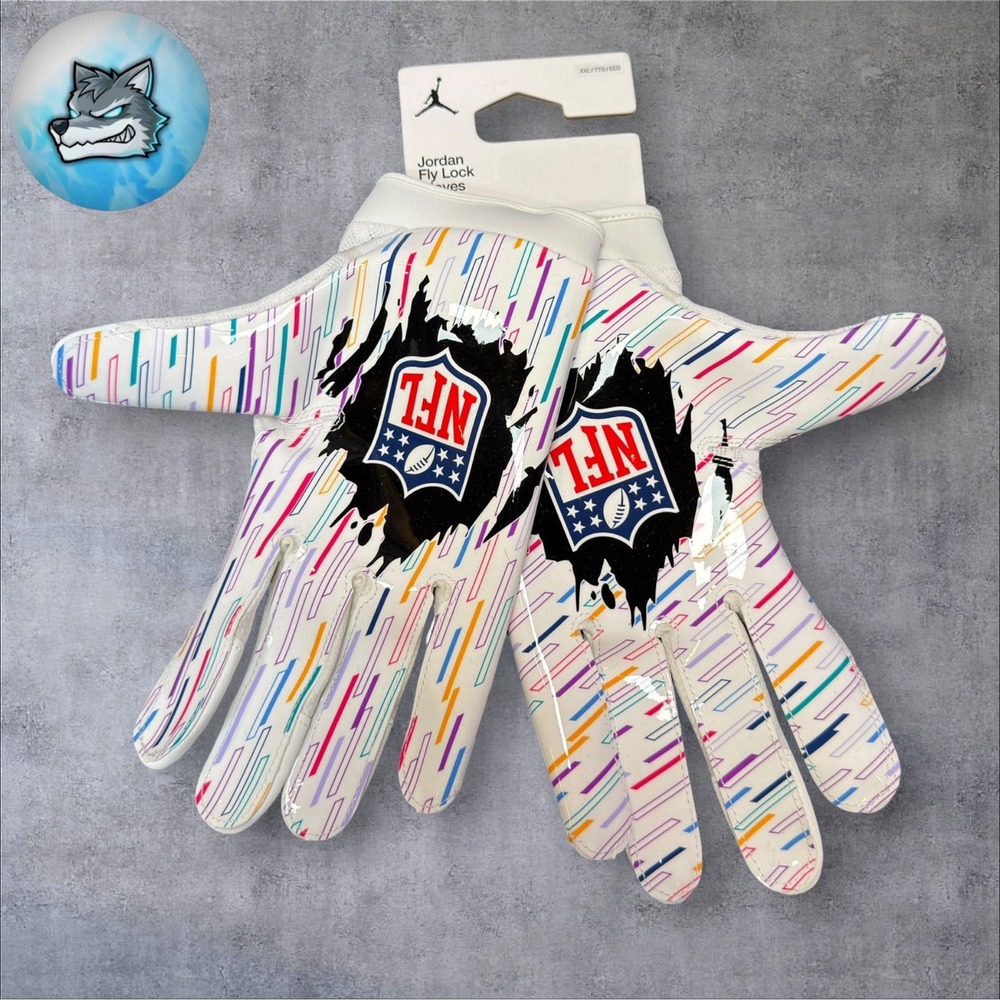Jordan Crucial Catch Fly Lock NFL Football Gloves PE Size XXL HQ1107-102